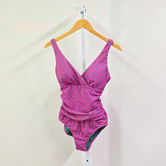 Boden Other - BODEN PATTERNED PINK AND GREEN ONE PCE SWIMSUIT SIZE 6R